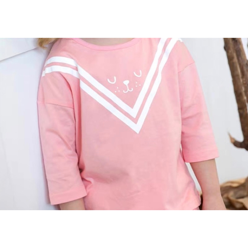 Bộ Thun Cotton Lửng Kiểu Dáng Hàn Quốc Cho Bé Trai, Bé Gái Hãng Barpupapa