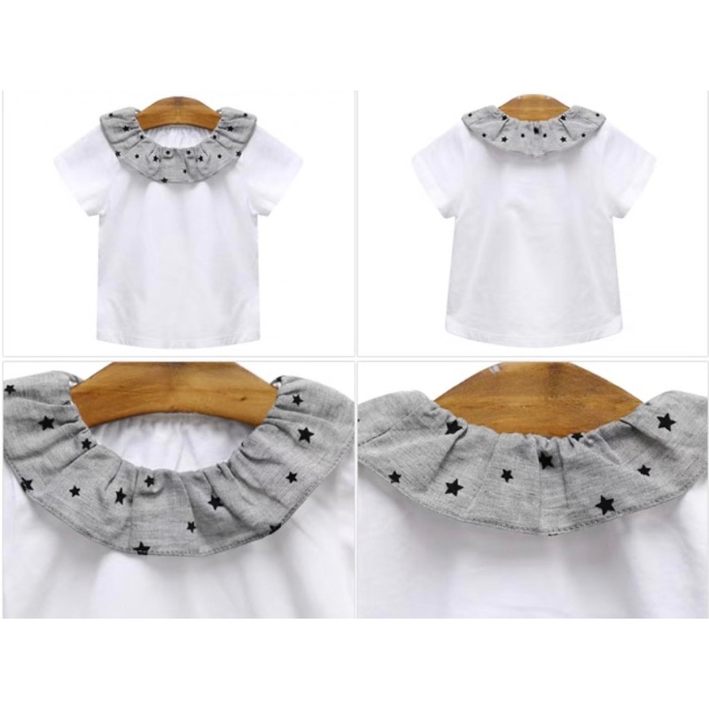 Áo Thun Cổ Bèo Bé Gái