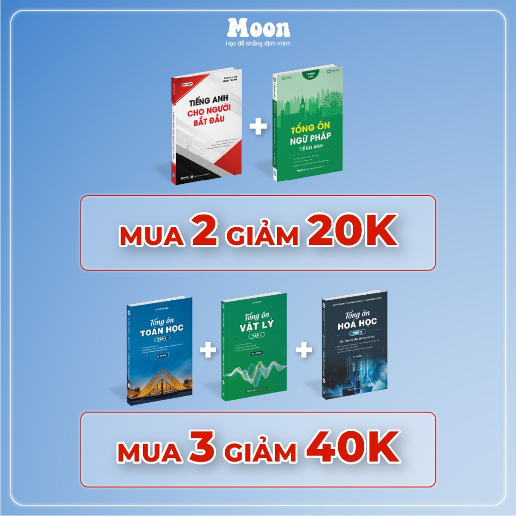 Sách Tổng ôn ngữ pháp Tiếng anh cô Trang Anh bản mới nhất Moonbook