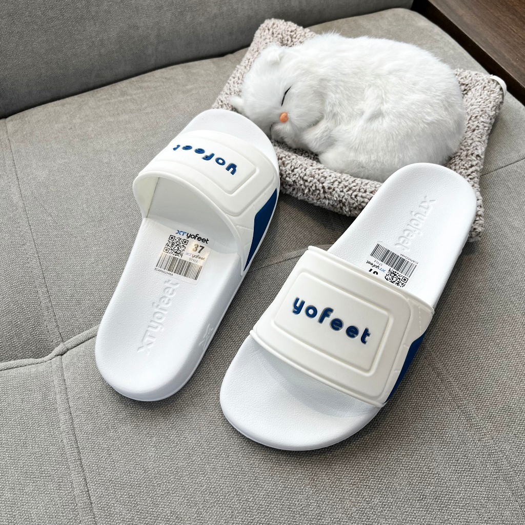 Dép nam nữ quai ngang bản đế trắng XT YOFEET chính hãng - phong cách thời trang trẻ trung.