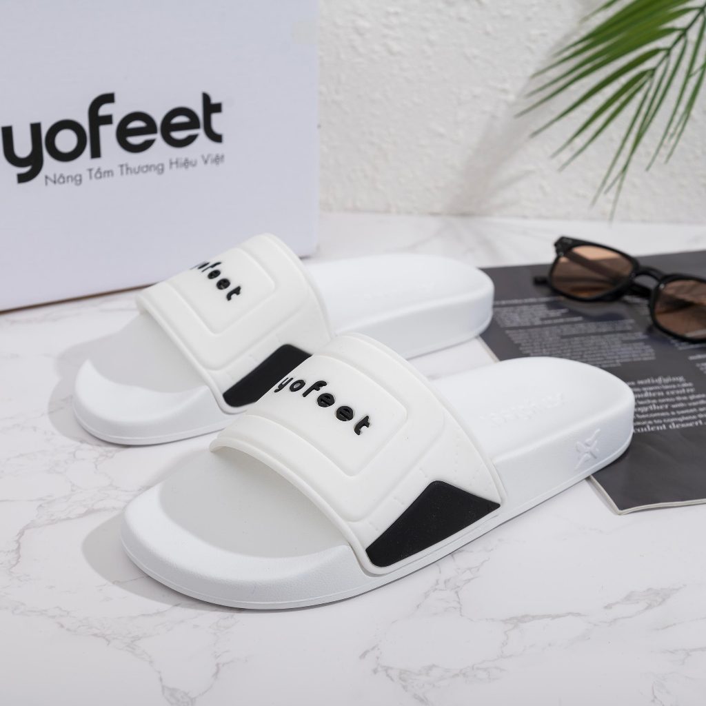 Dép nam nữ quai ngang bản đế trắng XT YOFEET chính hãng - phong cách thời trang trẻ trung.