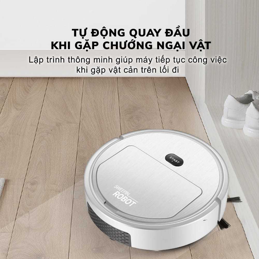 Robot Hút Bụi Lau Nhà Thông Minh SWEEPIN, Robot Hút Bụi Thông Thái Cho Gia Đình