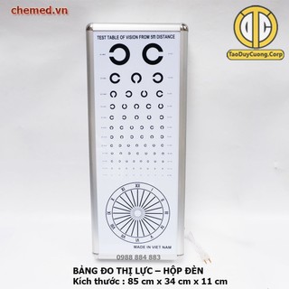 Bảng đo thị lực có đèn chữ C dạng hộp, bảng đèn thử thị lực kiểm tra thị lực