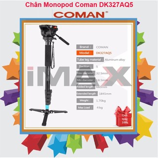 Chân Monopod Coman DK327AQ5 -Hàng chính hãng + Quà tặng