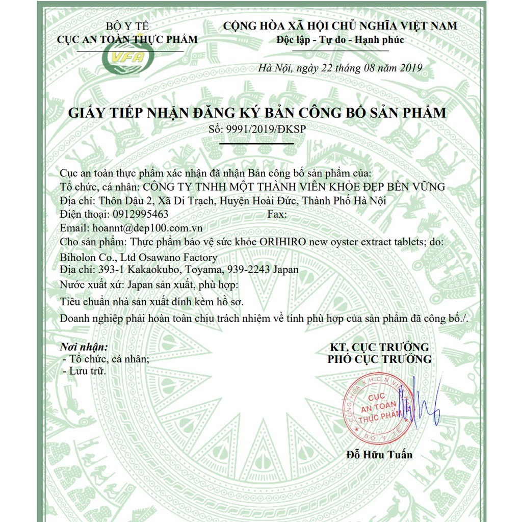 Tinh Chất Hàu Tươi Orihiro Oyster Nhật Bản Hộp 120 viên, tăng cường sinh lý nam giới, hỗ trợ sinh sản, tăng thụ thai