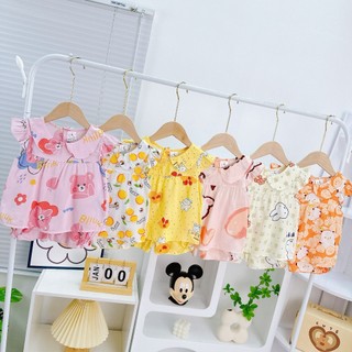 [7-13kg] Bộ quần áo vải tôn (tole - lanh) mẫu gài nút sơ mi mềm - mịn - mát cho bé gái BabiBun TOLE03.23 (hình thật)