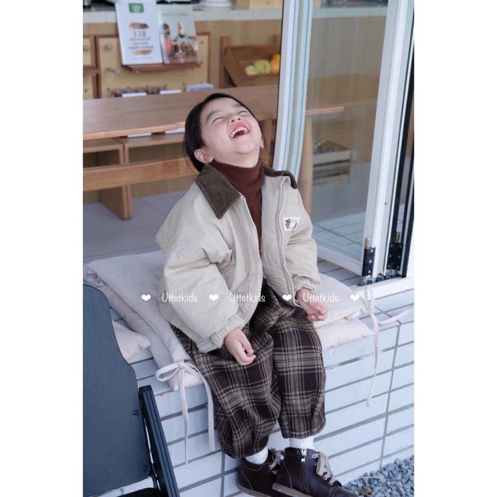 QUẦN CARO LÓT NHUNG PHONG CÁCH HÀN QUỐC RẤT ĐẸP CHO BÉ GÁI VÀ BÉ TRAI