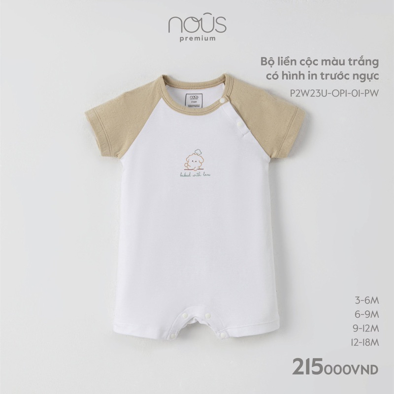 Nous body cộc cho bé yêu mỏng mát đa dạng màu sắc bé trai, bé gái, sơ sinh