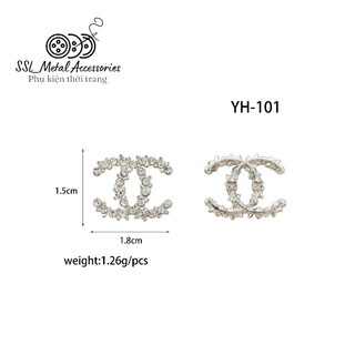Charm chữ X đính đá, phụ kiện trang trí dùng để gắn cài tóc, giày dép, ốp điện thoại,.. YH-101#ssl_accessories