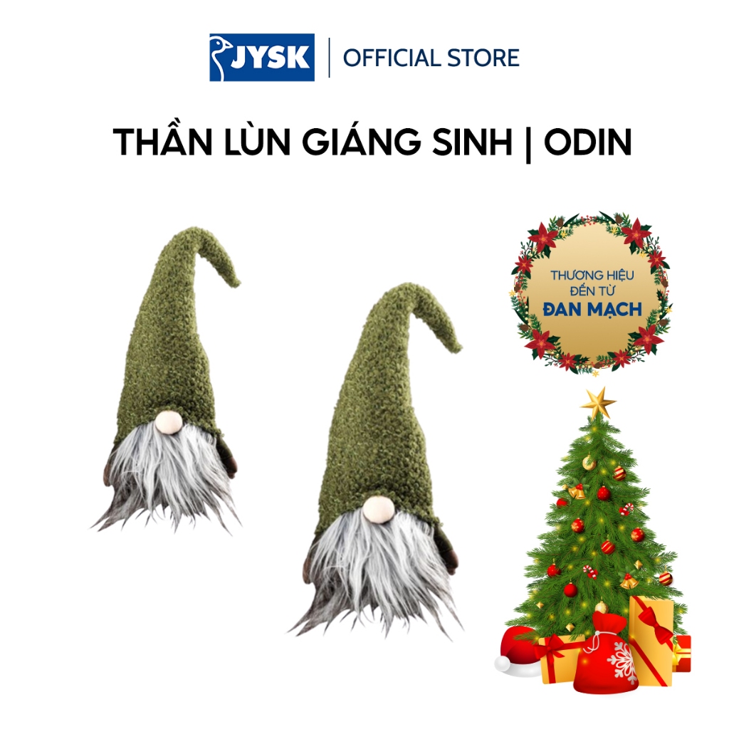 Thần lùn giáng sinh | JYSK Odin | polyester/cát | xanh lá | DK12xC55cm