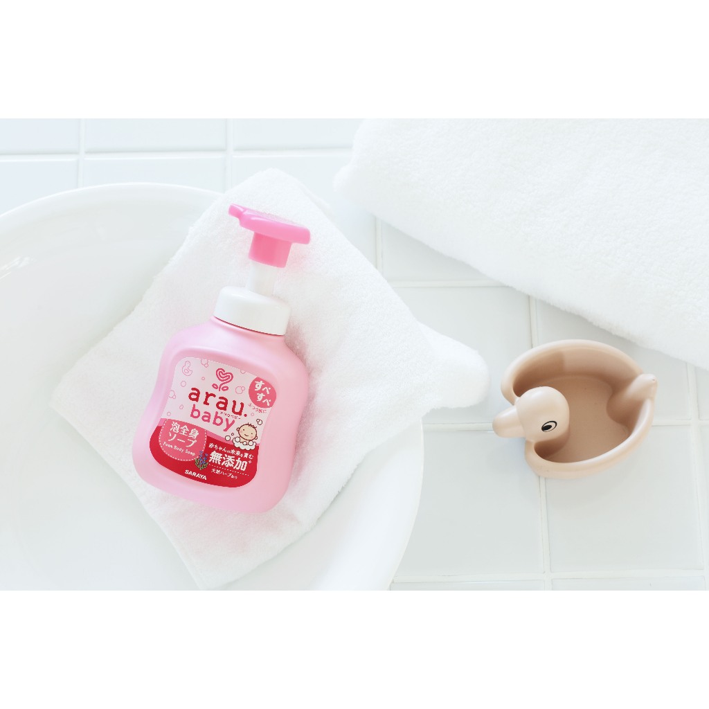 Bọt tắm gội thảo mộc Arau Baby - chai 450ml ( mẫu mới)