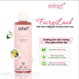 Sữa tắm dưỡng ẩm trắng da hương nước hoa lưu thơm lâu thuần chay vỏ chai có thể tái chế bảo vệ môi trường Adopt 250ML