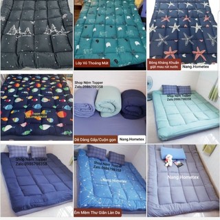 Nệm Topper 1m2x2m size 1 người nằm, Nệm Cuộn Sinh Viên gấp gọn