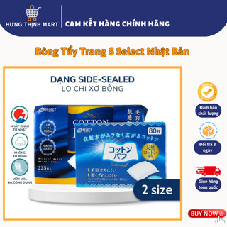 Bông tẩy trang s select nhật bản 80/225 miếng