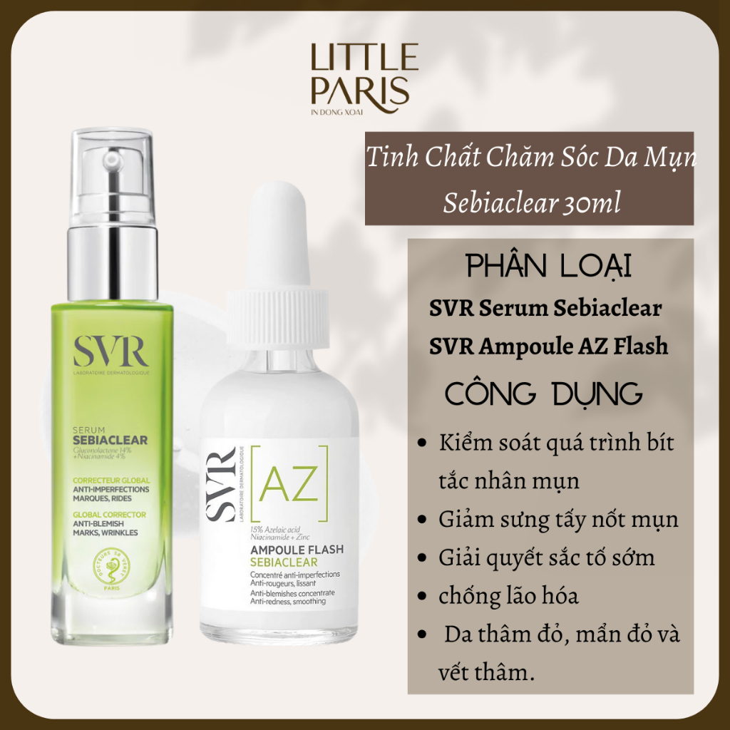 Tinh chất Ampoule và Serum Sebiaclear AZ Ampoule Flash 30ml