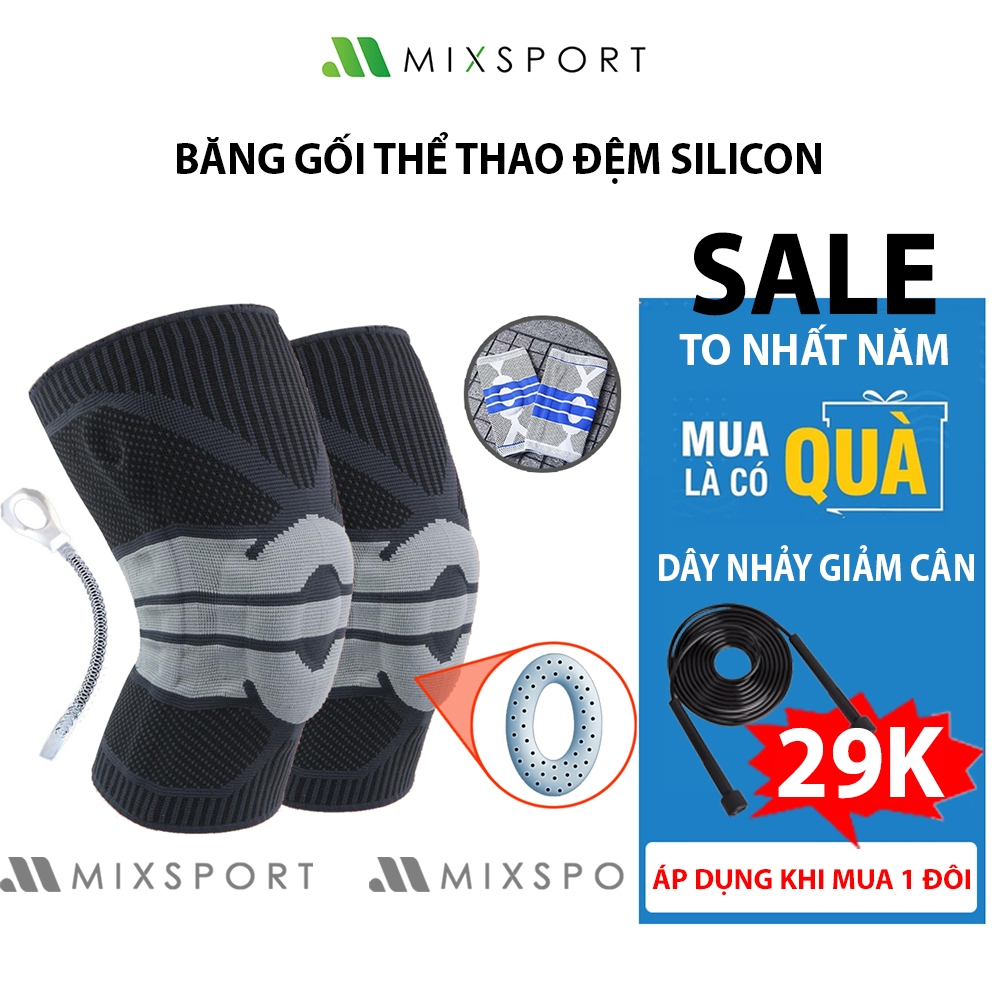 Đai Bảo Vệ Khớp Đầu Gối MixSport Có Đệm Gối Và Trợ Lực Khớp Gối Khi Chơi Thể Thao Chạy Bộ