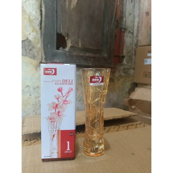 BÌNH BÔNG Lọ hoa thủy tinh 20cm trụ trắng vuông