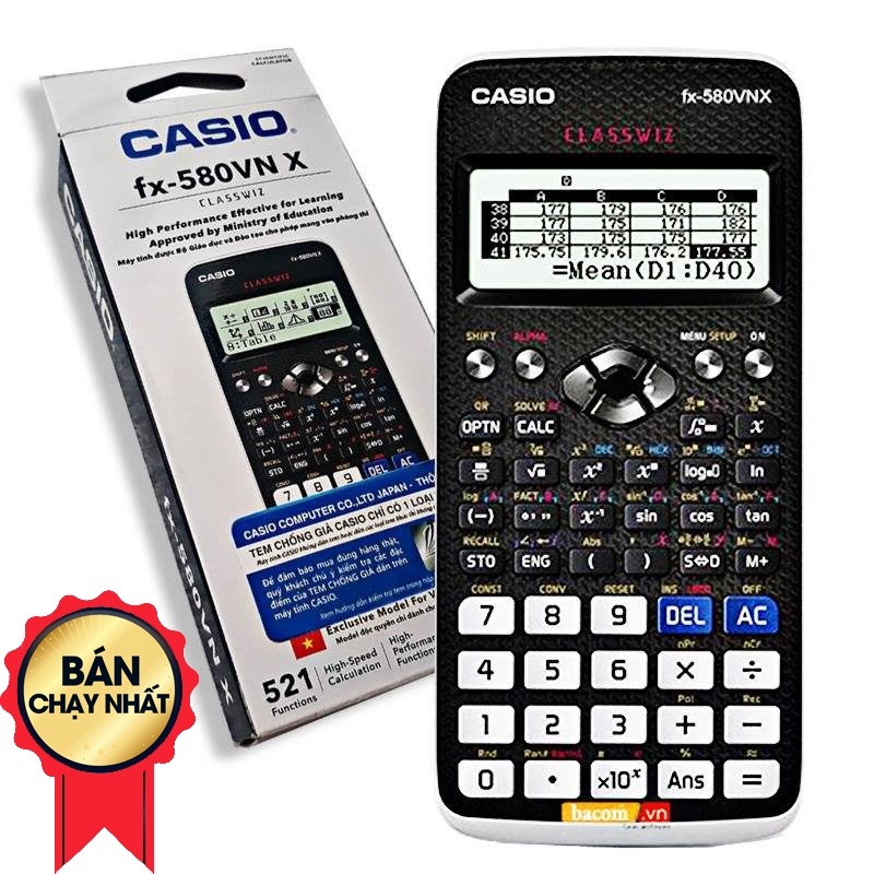 Máy Tính Casio FX-580VN X Dành Cho Học Sinh Cấp 2 Cấp 3 .MÁY TÍNH CASIO HỌC SINH SINH VIÊN -Máy Tính Casio FX 580VN.