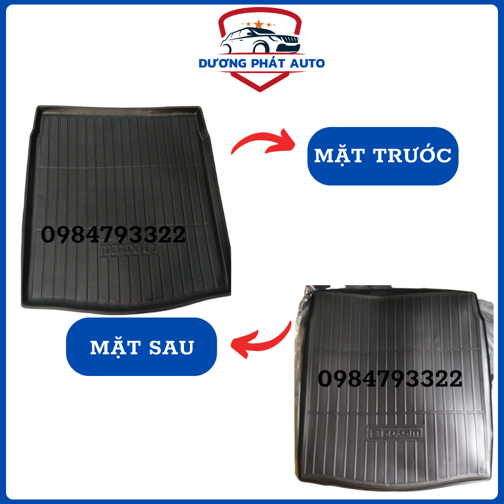 Lót Cốp Nhựa Dẻo Xe Mazda 6 đời 2014- 2023 - hàng không mùi, không thấm nước