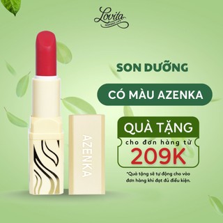 Son dưỡng có màu lâu trôi AZENKA, son dưỡng môi không chì giúp làm mềm môi, hồng hào tự nhiên thỏi 3,8g