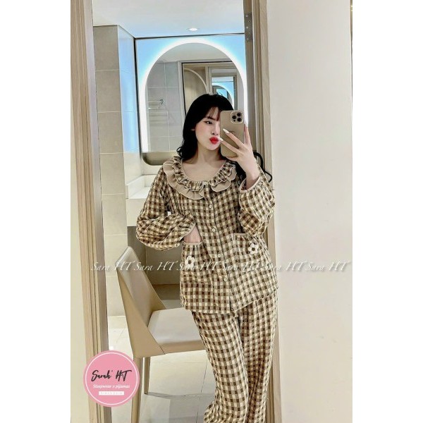 Bộ Kẻ Karo Cổ Bèo 18