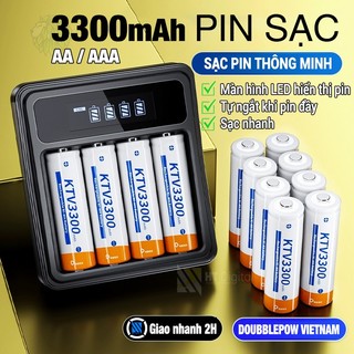 Pin Sạc AA AAA Doublepow Mới 2024 UKL575 Cho Micro, Loa, Chuột Vi Tính, Đồ Chơi, Đồng Hồ, Máy Ảnh, Đèn Flash