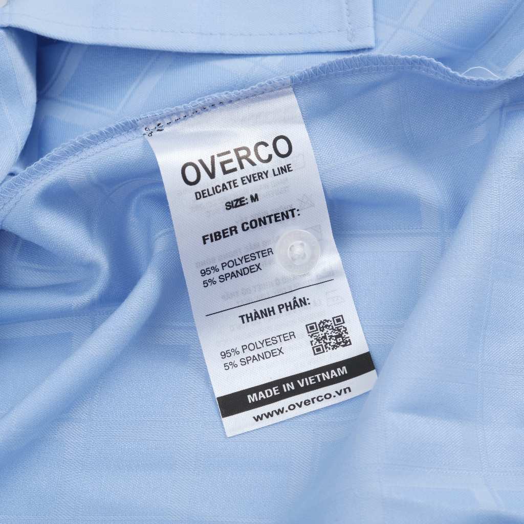 Áo Sơ Mi Nam Ngắn Tay Sọc Caro Vuông OVERCO Chất Vải Sợi BamBoo Mềm Mịn Thoáng Mát Trẻ Trung Năng Động