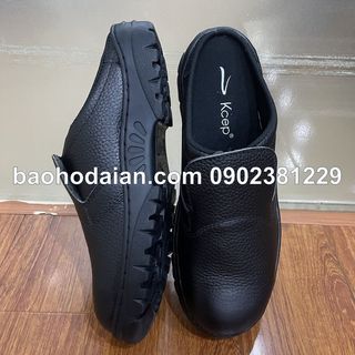 Giày bảo hộ lao động thấp cổ dạng sục đen KCEP K-Sabo