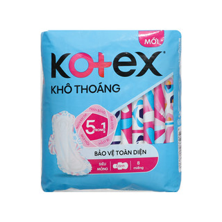BVS Kotex Khô Thoáng Mỏng (8 Miếng Cánh - Xanh Dương)/ Băng vệ sinh mỏng cánh