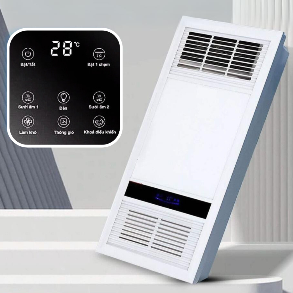 Quạt Sưởi, Đèn Sưởi Nhà Tắm - Quạt Sưởi Âm Trần KAW Điều Khiển Từ Xa