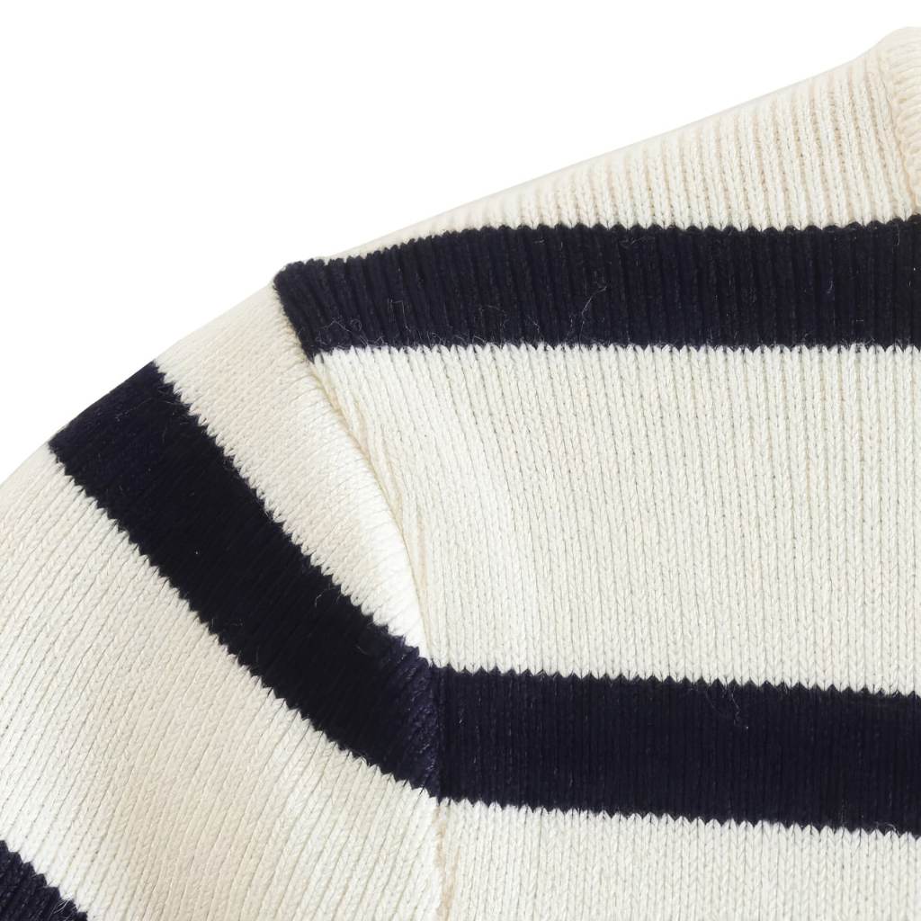 Áo Knit Crop Top Kẻ Ngang Thương Hiệu CLADA-AL028