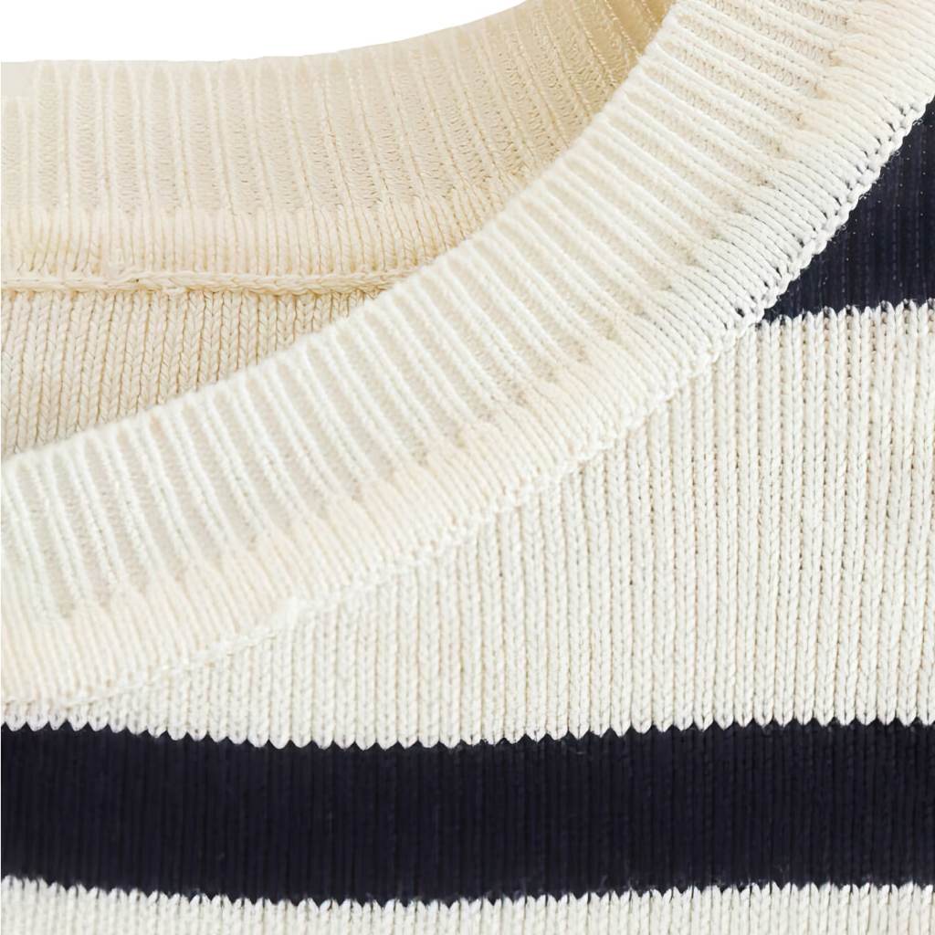 Áo Knit Crop Top Kẻ Ngang Thương Hiệu CLADA-AL028