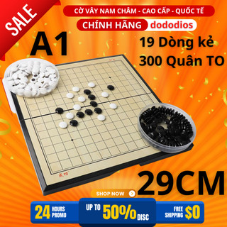 Cờ vây nam châm chất lượng cao 28.5 x 28.5cm có hộp đựng quân cờ chính hãng dododios