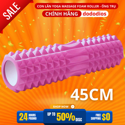 Con Lăn Foam Roller Massage, Dãn Cơ Tập Gym,Yoga Dododios - Màu Hồng