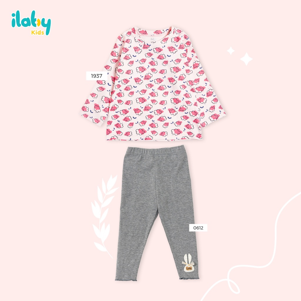 Quần legging cho bé gái ILABY thiết kế cute phần ống quần [32IG06121021]