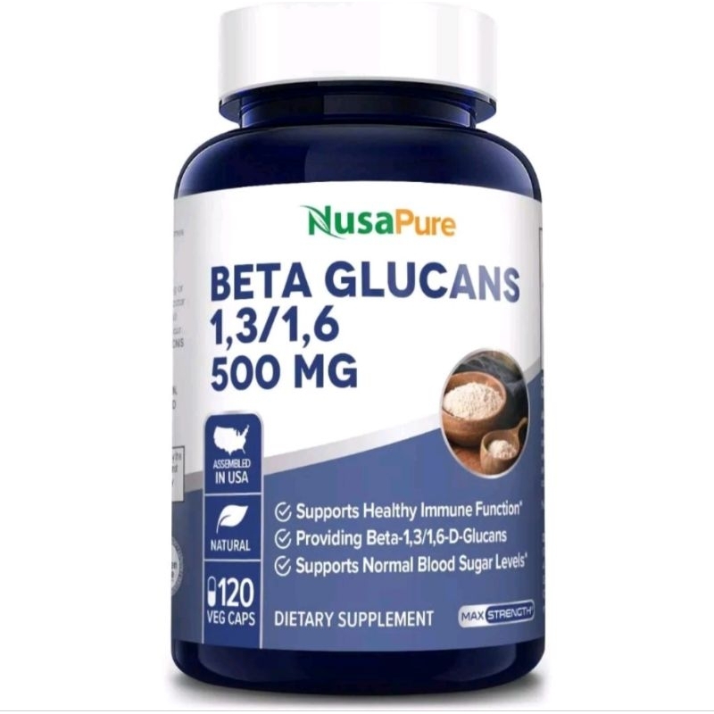 Viên Uống Beta Glucans 500mg 1,3/1,6, Hỗ Trợ Tiêu Diệt HPV, Giảm Nấm Candida, Tăng Sự Trẻ Hóa Cho Cơ Thể Nusapure