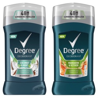 Lăn sáp khử mùi cho nam DEGREE Men 48h Aluminum Free Deodorant Men's Mandarin & Vetiver / Coconut & Mint 74g (Mỹ)