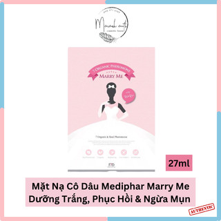 Mặt Nạ Dưỡng Trắng Mediphar Marry Me và mặt nạ Phục Hồi và giảm mụn cho da 27ml