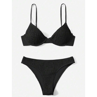 𝒫𝑒𝒶𝒸𝒽𝓎 𝒷𝒾𝓀𝒾𝓃𝒾 - swim basics bikini có gọng màu đen