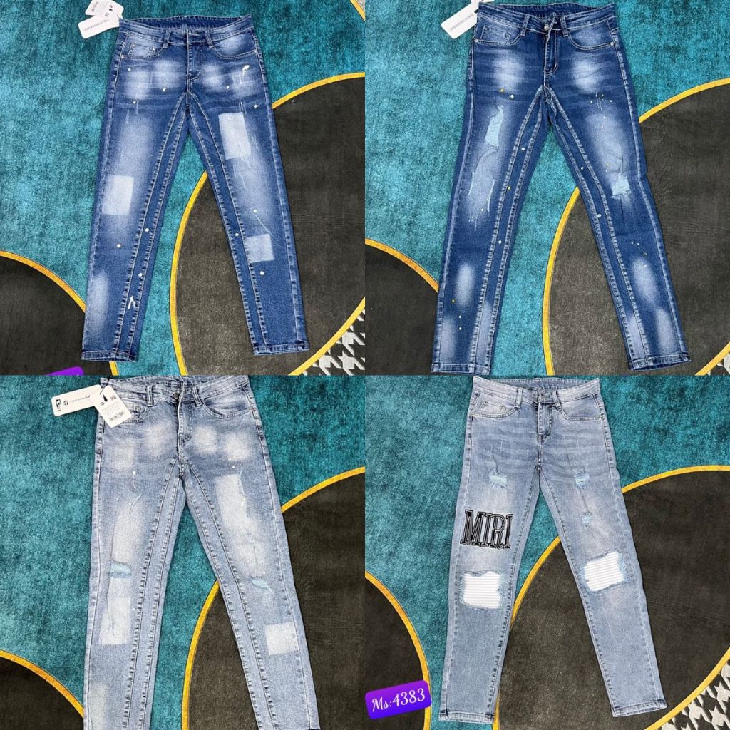 Quần jean nam phong cách rách sướt nhẹ và Chấm sơn đẹp thời trang cao cấp hàng chuẩn shop H99_STORE
