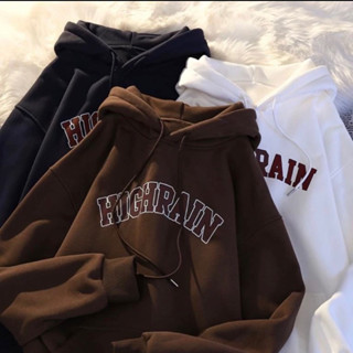 Áo Hoodie Nam Nữ Form Rộng Chất Nỉ Lót Bông Dày Dặn  in chữ HIGHRAIN