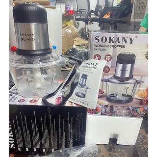 MÁY XAY THỊT SOKANY SK-7025 CỐI THUỶ TINH 2L SANG SỊN