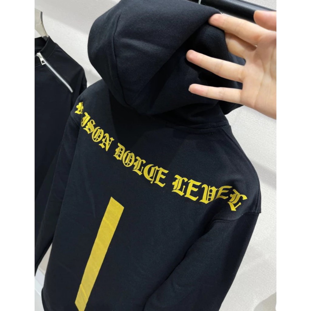 Áo Hoodie Doncle Level In Nhũ Kim Tuyến Chữ Vàng Mẫu Mới Nhất - Phong Cách Bad Boy Siêu Phẩm Chào Đông 2023