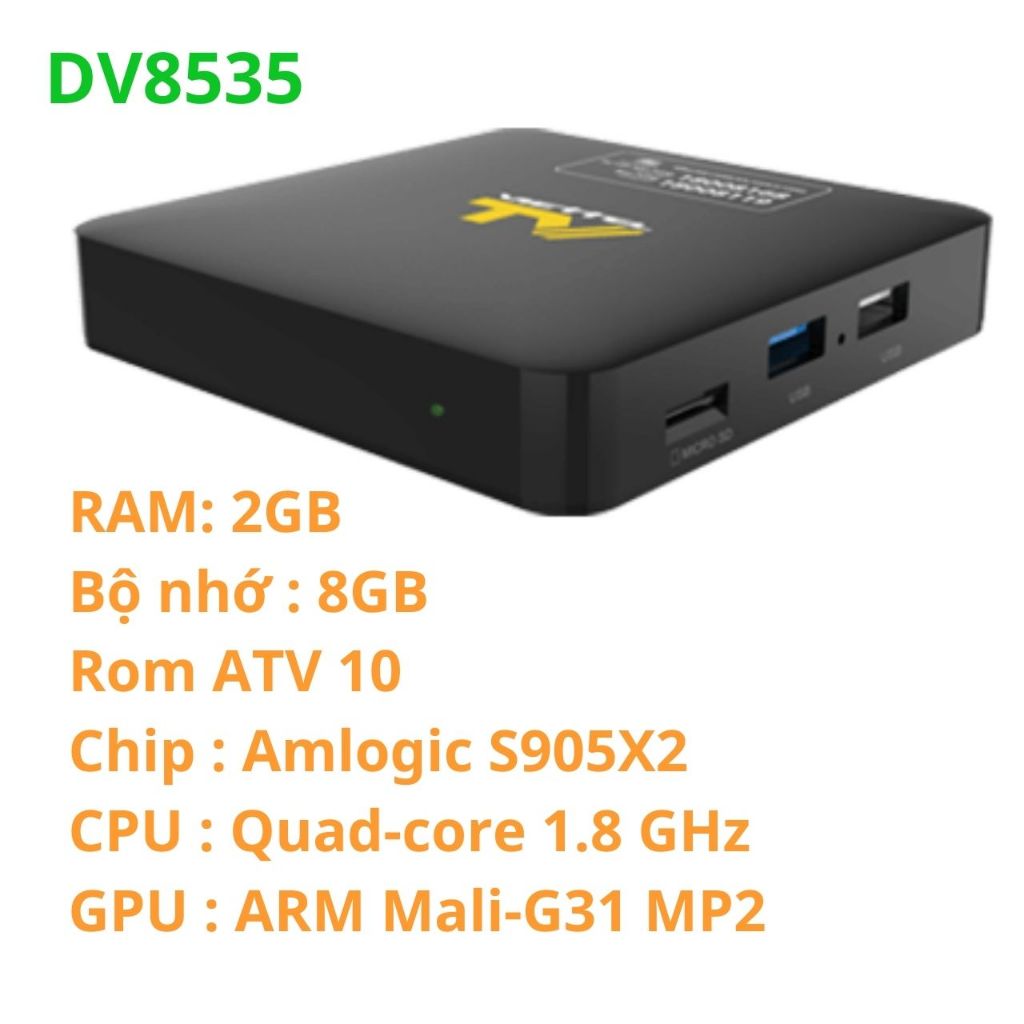 Android tivi box Viettel DV8535  rom ATV 12 đã  qua sử dụng box xem truyền hình bóng đá miễn phí