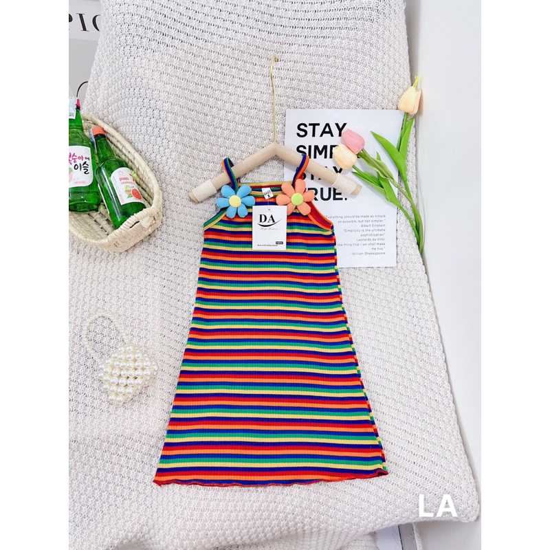 Đầm 2 dây bé gái 10-30kg, váy body bé gái siêu cute
