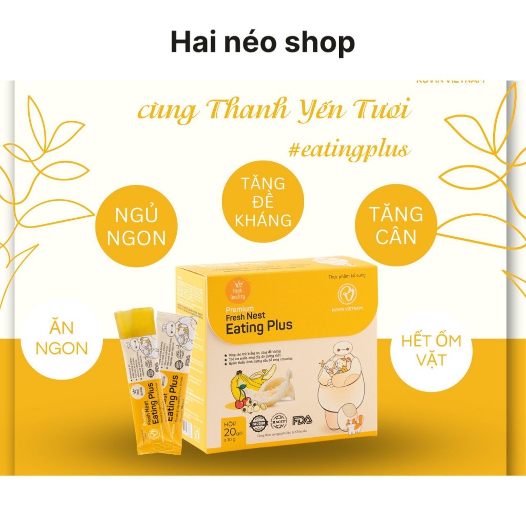 Hộp 20 Thanh Yến tươi bổ sung vi chất, tăng đề khánq Fresh Nest Premium Eating Plus