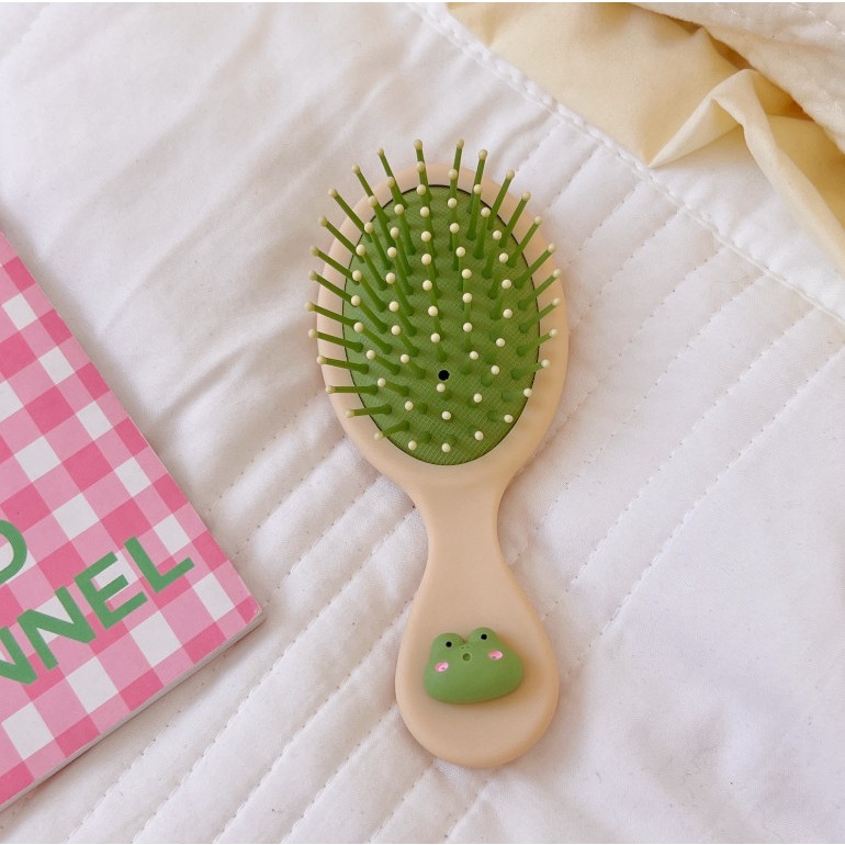 Lược duỗi chải tóc nữ phong cách Hàn Quốc dễ thương, lược mát xa cầm tay nhỏ gọn mang đi học, đi làm, du lịch đẹp rẻ