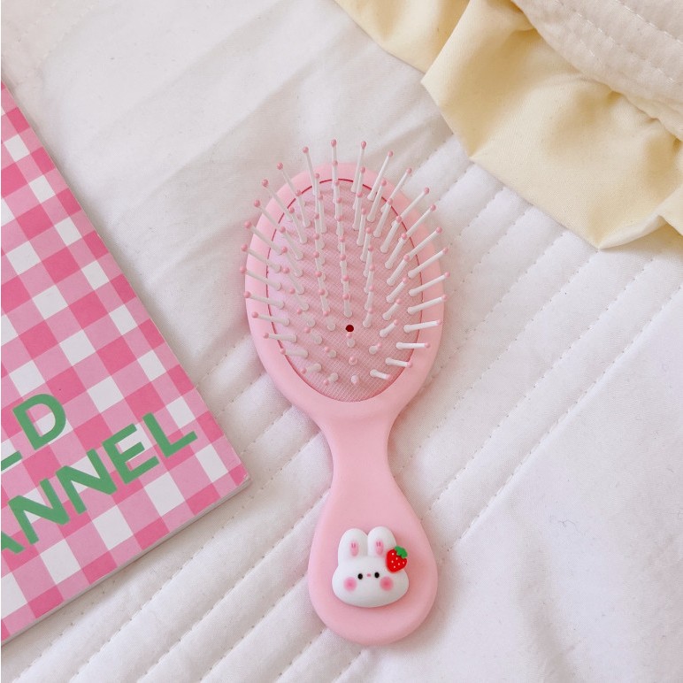 Lược duỗi chải tóc nữ phong cách Hàn Quốc dễ thương, lược mát xa cầm tay nhỏ gọn mang đi học, đi làm, du lịch đẹp rẻ
