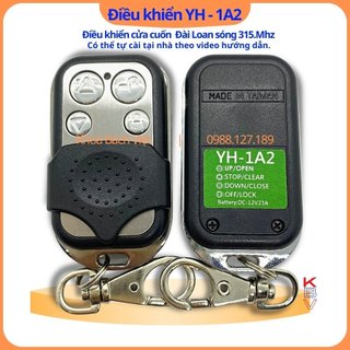 Điều khiển cửa cuốn YH-1A2 hàng Đài Loan. Khoá cửa cuốn YH pin siêu khoẻ siêu bền.