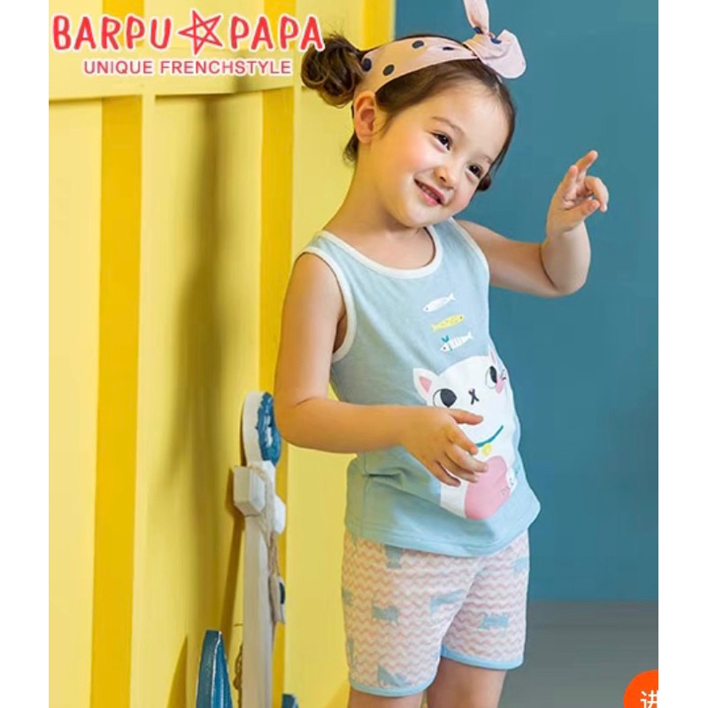 Bộ Ba Lỗ Thun Giấy Bé Gái Hàn Quốc